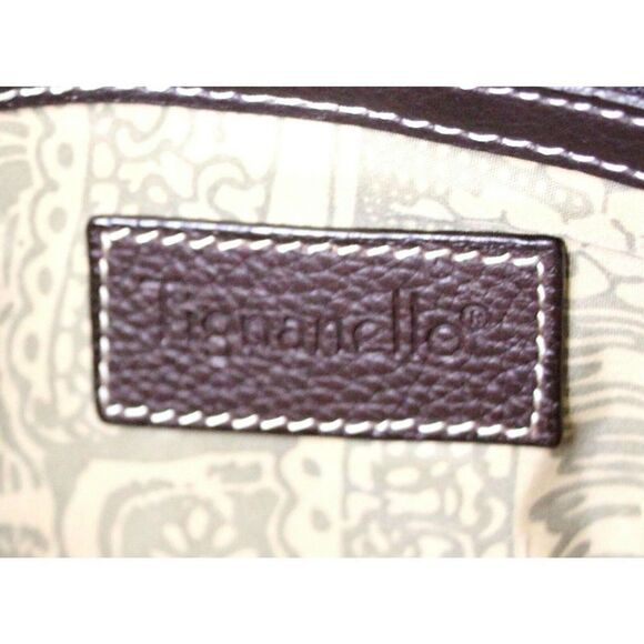 SMALL Tignanello TAN BEIGE BROWN GENUINE LEATHER HOBO HANDBAG PURSE SHOULDER BAG - Picture 12 of 12